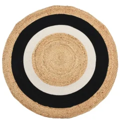 Okrągły dywan jutowy boho 90 cm