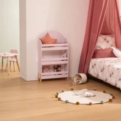 Okrągły dywan z pomponami 90 cm