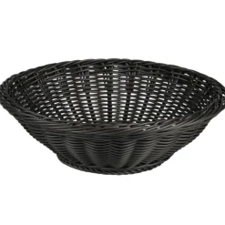 Okrągły pleciony koszyk na owoce i warzywa szary 29 cm