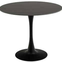 Okrągły stół ceramiczny blat 90 cm Malta czarny