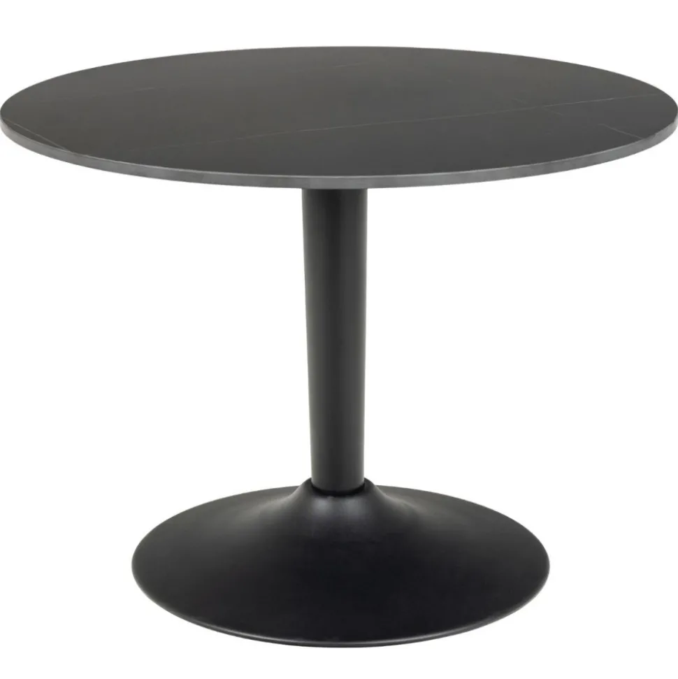 Okrągły stół ceramiczny blat 60 cm Malta czarny