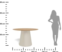 Okrągły stół do jadalni Soli 120 cm beż
