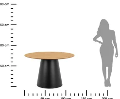 Okrągły stół do jadalni Soli 120 cm czarno-beżowy