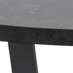 Okrągły stolik kawowy Amble czarny marmur 77 cm