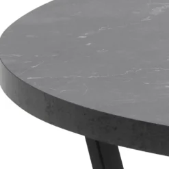 Okrągły stolik kawowy Amble czarny marmur 77 cm