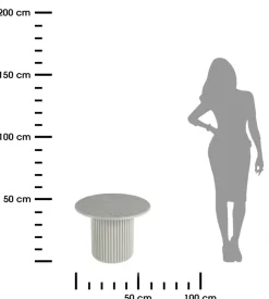 Okrągły stolik kawowy ROMA 60cm szary