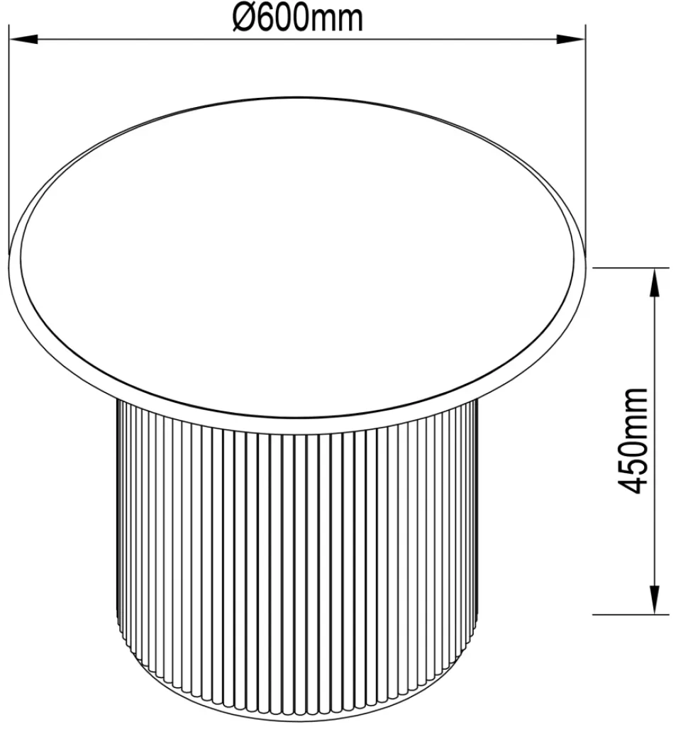Okrągły stolik kawowy ROMA 60cm szary