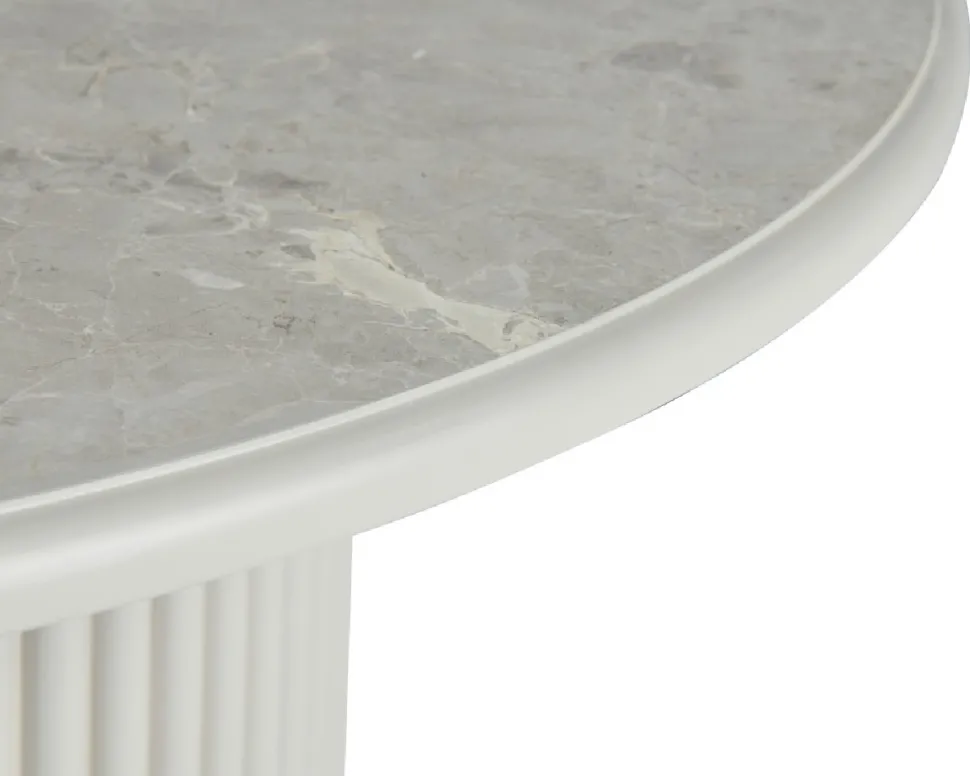 Okrągły stolik kawowy ROMA 80cm szary