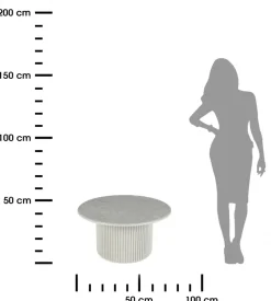Okrągły stolik kawowy ROMA 80cm szary