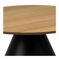 Okrągły stolik kawowy Soli 85 cm czarno-beżowy