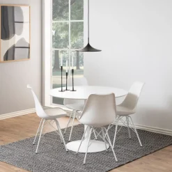 Okrągły biały stół do jadalni Ibiza 110 cm * Actona Outlet