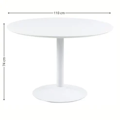 Okrągły biały stół do jadalni Ibiza 110 cm * Actona Outlet