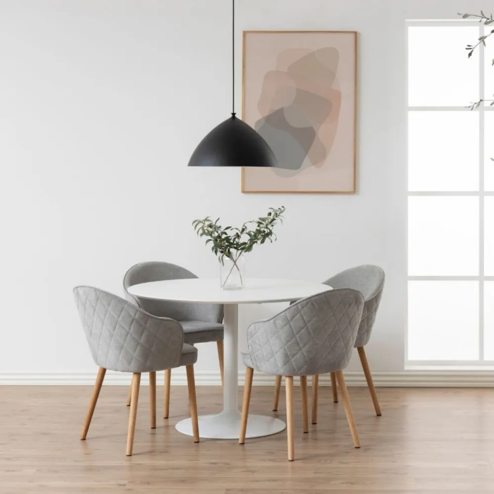 Okrągły biały stół do jadalni Ibiza 110 cm * Actona Outlet