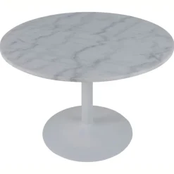 Okrągły biały stół marmurowy Tarifa 110 cm * Actona Best