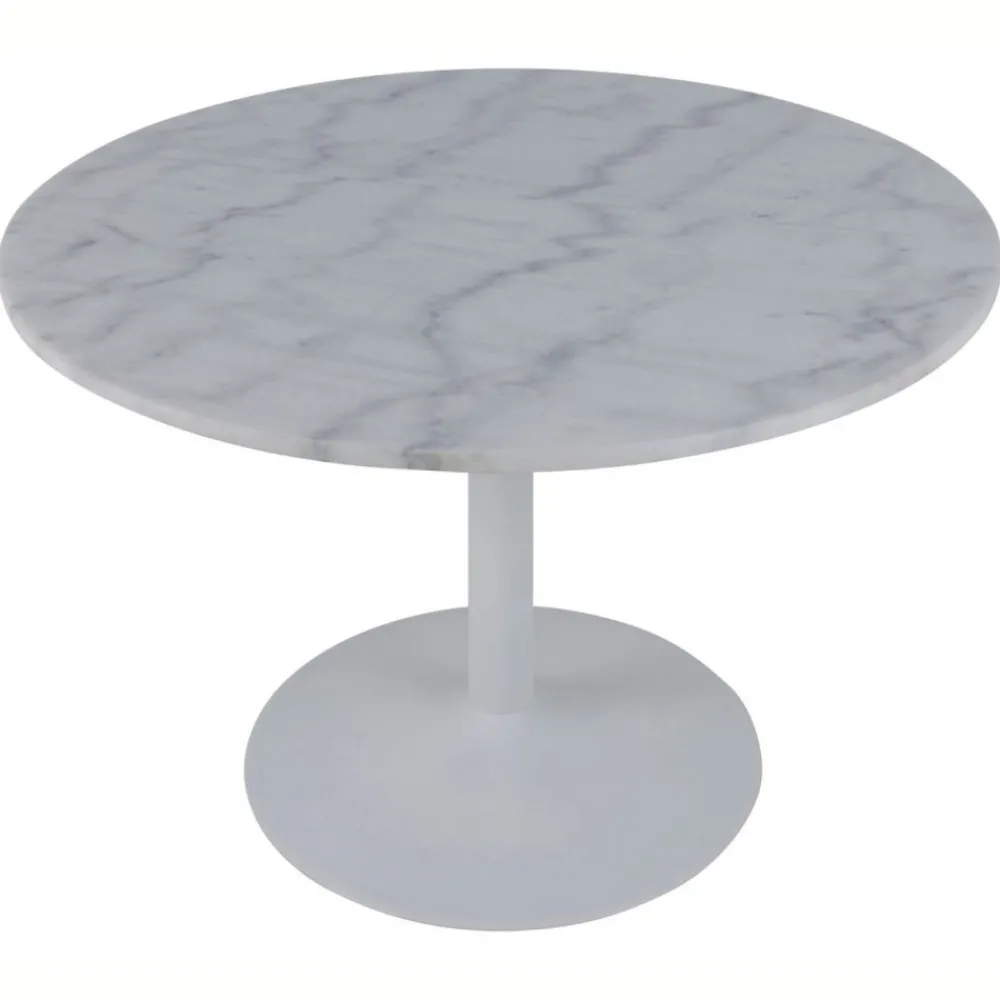 Okrągły biały stół marmurowy Tarifa 110 cm * Actona Best