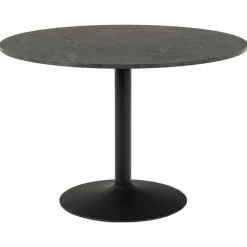 Okrągły czarny stół marmurowy Ibiza 110 cm * Actona Best