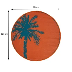 Okrągły dywan 120cm niebieski Yucatan * Atmosphera Best