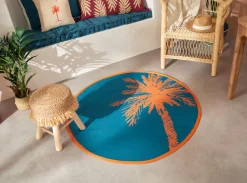 Okrągły dywan 120cm niebieski Yucatan * Atmosphera Best