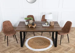 Okrągły dywan jutowy 120 cm brązowy * Atmosphera Hot