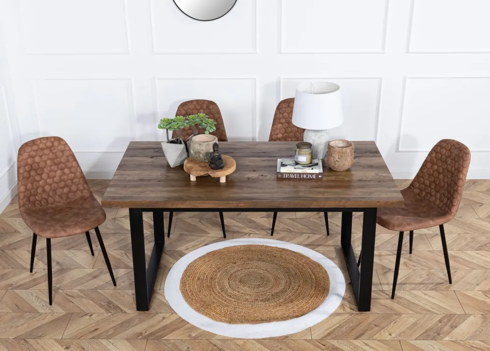 Okrągły dywan jutowy 120 cm brązowy * Atmosphera Hot