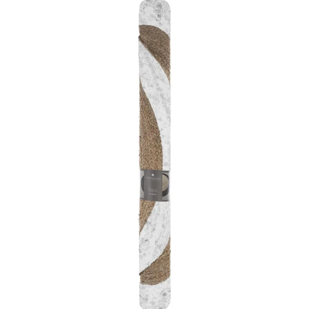 Okrągły dywan jutowy 120 cm brązowy * Atmosphera Hot