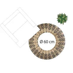 Okrągły dywan jutowy 120 cm wzór 1 * Atmosphera New