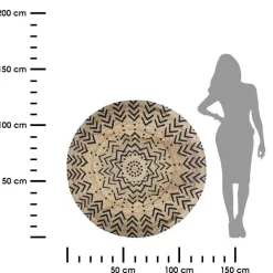 Okrągły dywan jutowy 120 cm wzór 1 * Atmosphera New
