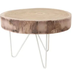 Okrągły mini stolik kawowy na 3 nogach 42 cm * H&S Decoration Best