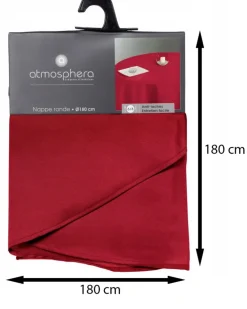 Okrągły obrus 180 cm czerwony * Atmosphera Hot