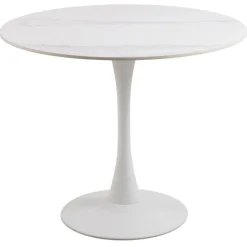 Okrągły stół ceramiczny blat 90 cm Malta biały * Actona Outlet