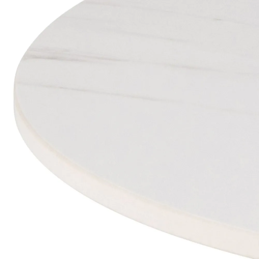 Okrągły stół ceramiczny blat 60 cm Malta biały * Actona Hot