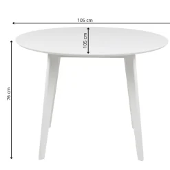 Okrągły stół do jadalni Roxby 105 cm biały * Actona Best