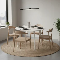 Okrągły stół do jadalni Roxby 105 cm biały * Actona Best