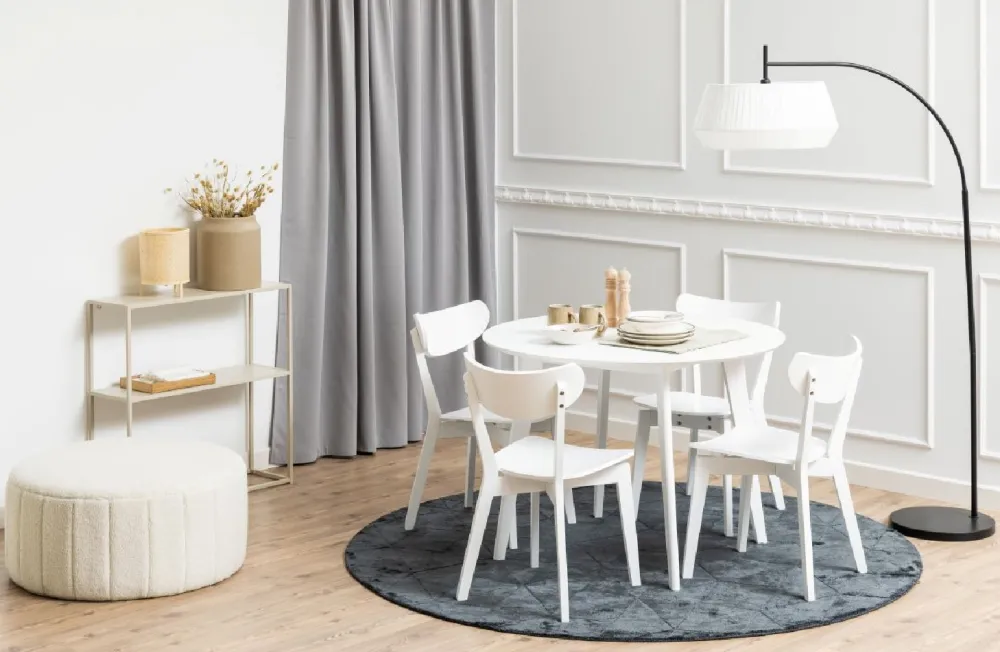 Okrągły stół do jadalni Roxby 105 cm biały * Actona Best