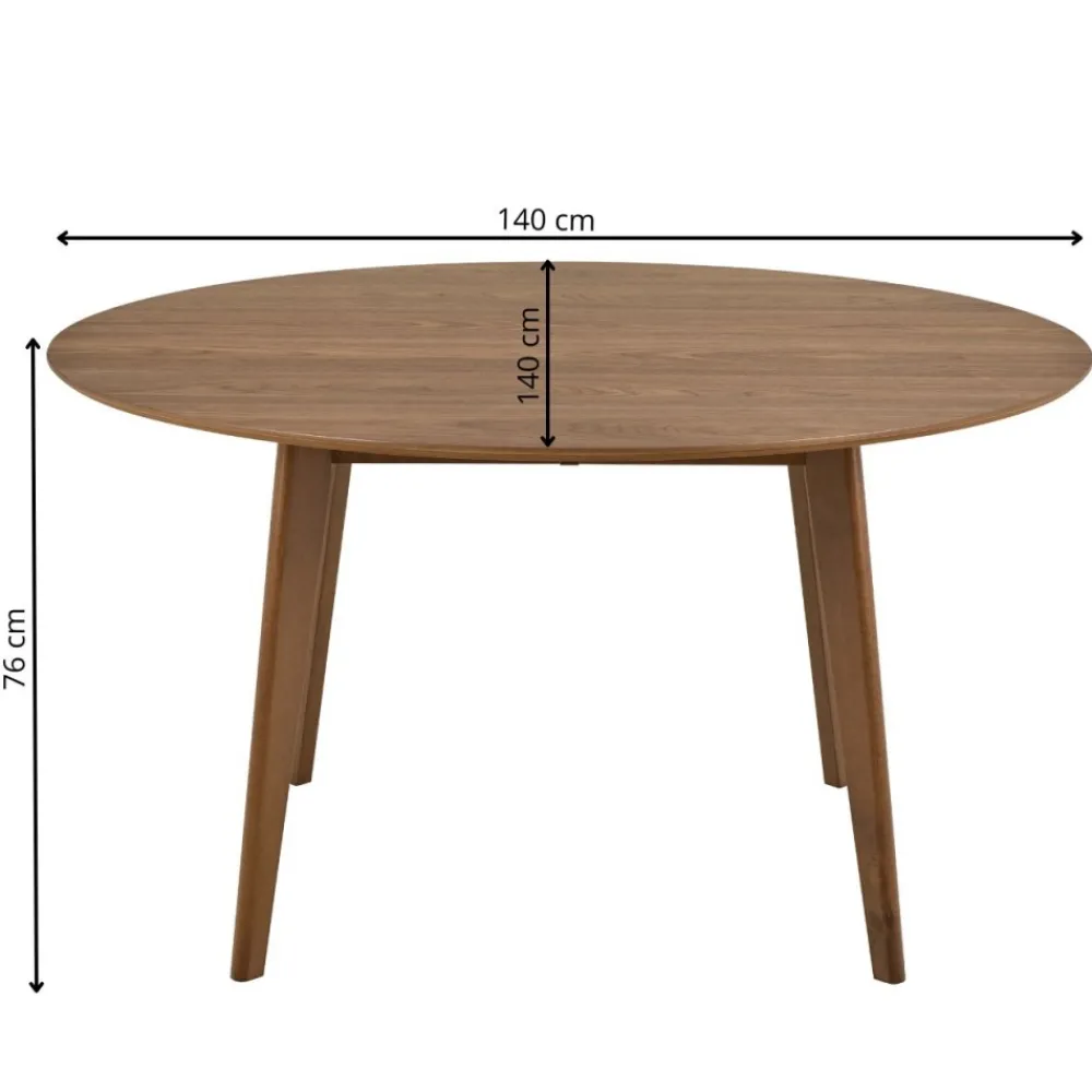 Okrągły stół do jadalni Roxby 140 cm brąz * Actona Best