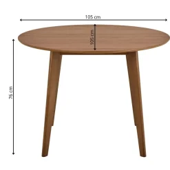 Okrągły stół do jadalni Roxby 105 cm brąz * Actona