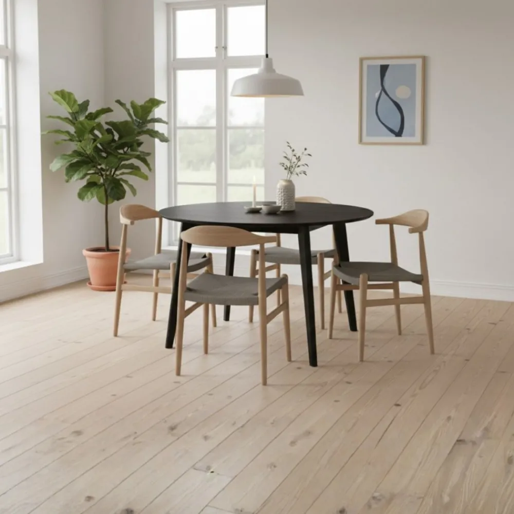 Okrągły stół do jadalni Roxby 120 cm czarny * Actona New