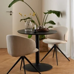 Okrągły stolik kawowy Ibiza 80 cm czarny * Actona New