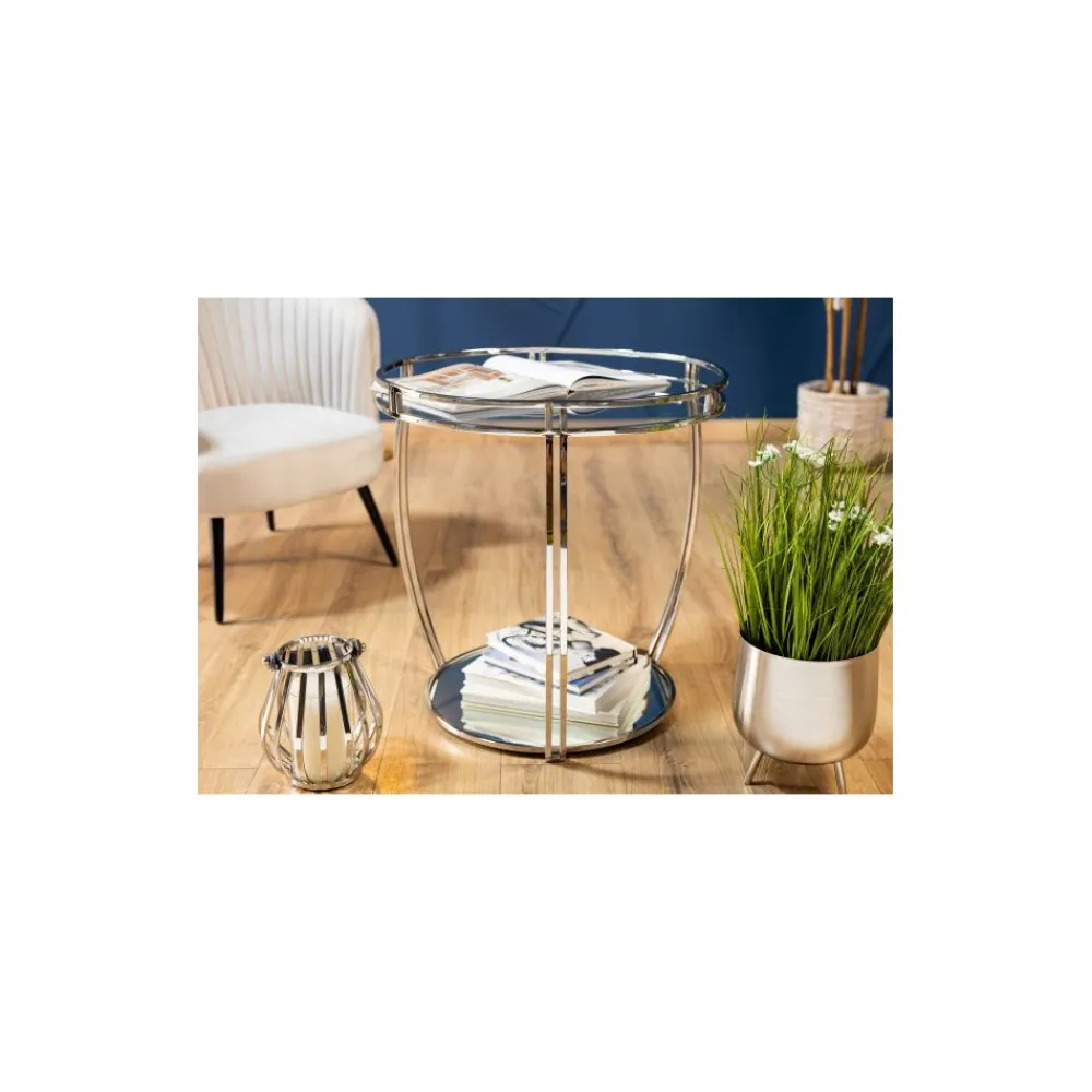 Okrągły stolik kawowy India 58 cm * HowHomely Discount