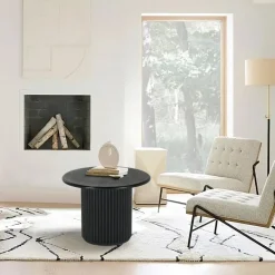 Okrągły stolik kawowy ROMA 80cm czarny * HowHomely Online