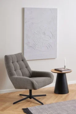 Okrągły stolik kawowy Soli 45 cm czarno-beżowy * Actona Discount