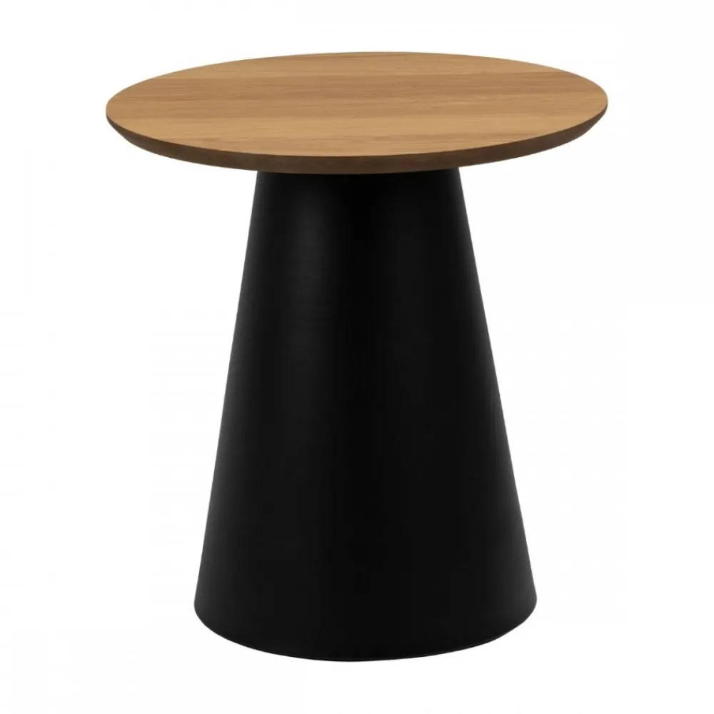 Okrągły stolik kawowy Soli 45 cm czarno-beżowy * Actona Discount