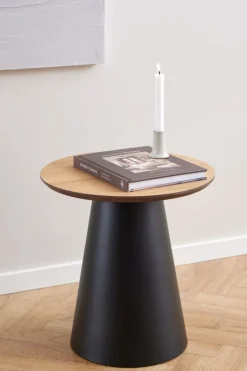 Okrągły stolik kawowy Soli 45 cm czarno-beżowy * Actona Discount