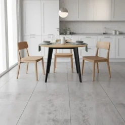 Okrągły stół Roxby 105 cm beżowo-czarny * Actona Sale