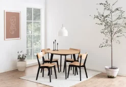 Okrągły stół Roxby 105 cm beżowo-czarny * Actona Sale