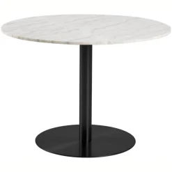 Okrągy stół z białego marmuru Corby 105 cm * Actona New