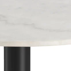 Okrągy stół z białego marmuru Corby 105 cm * Actona New