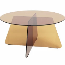 Okrągły szklany stolik kawowy Samos brąz * Actona Sale