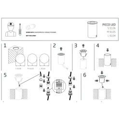Oprawa ogrodowa PICCO Czarny 3W LED 3000K IP67