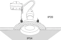 Oprawa Podtynkowa ECHO Czarny 1xGU10 IP54/20